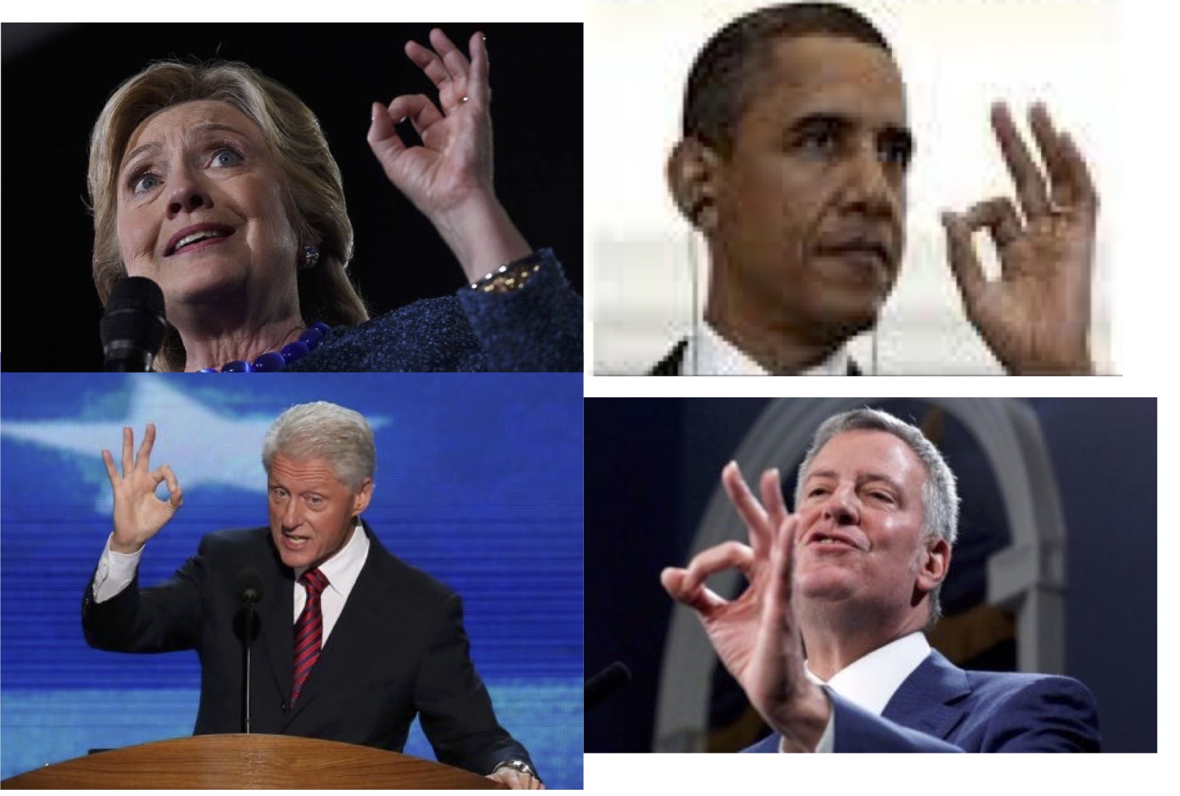 2018 - Democrats flashing the White Power sign